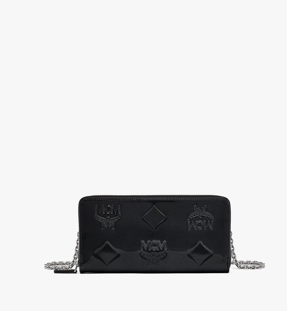 Aren Chain Zip Around Wallet in Maxi Patent Leather 1